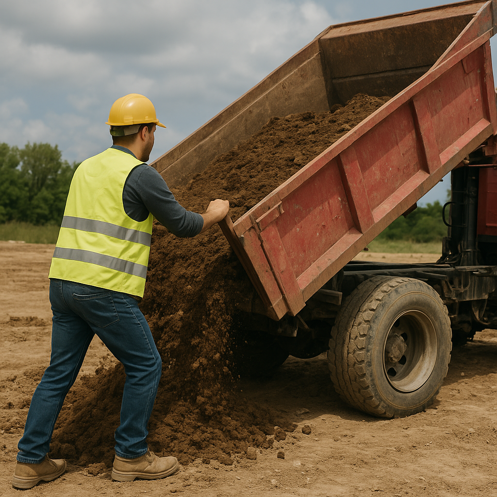 Jak prawidłowo rozładować materiał z wywrotki
