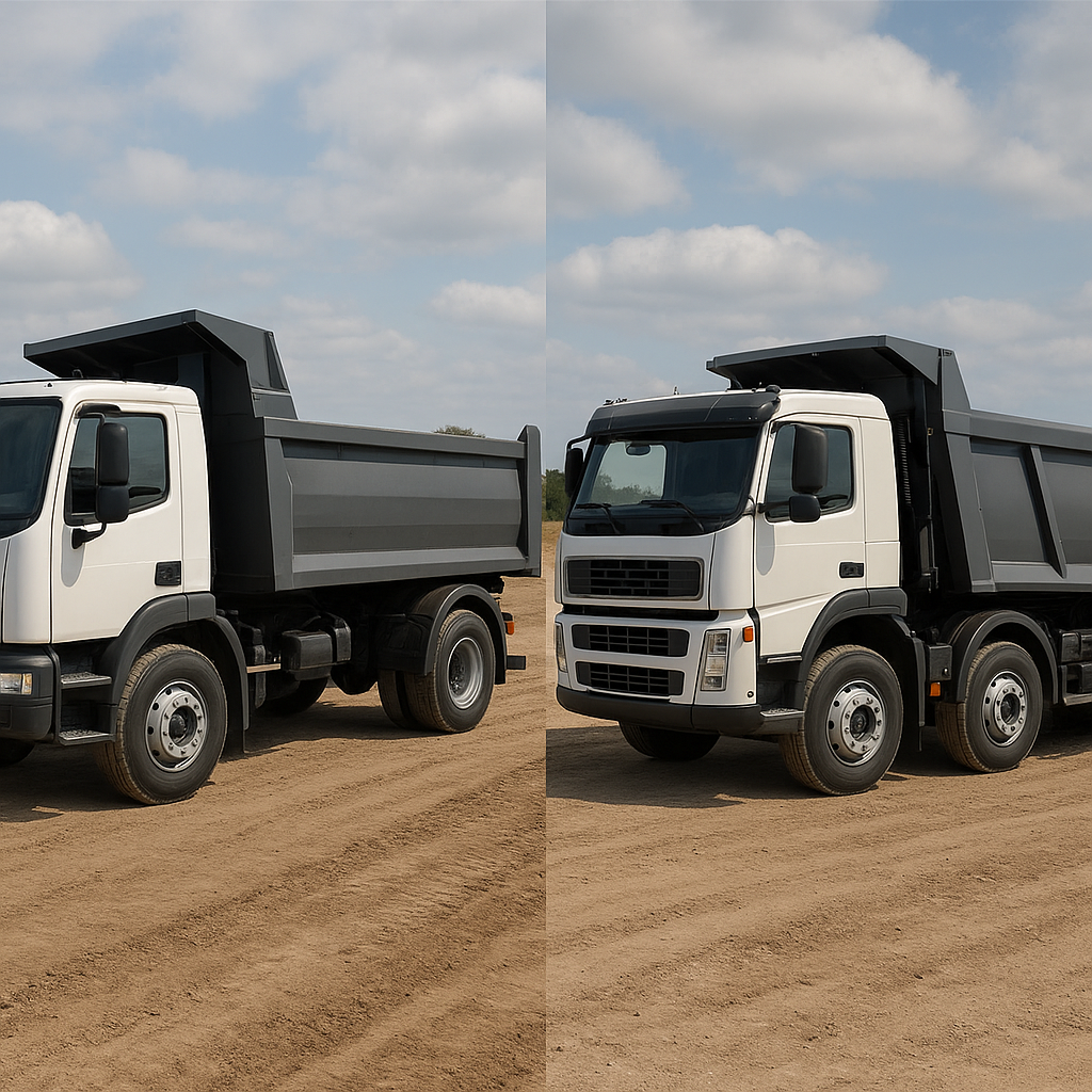 Jakie są różnice między wywrotkami jednoosiowymi a wieloosiowymi