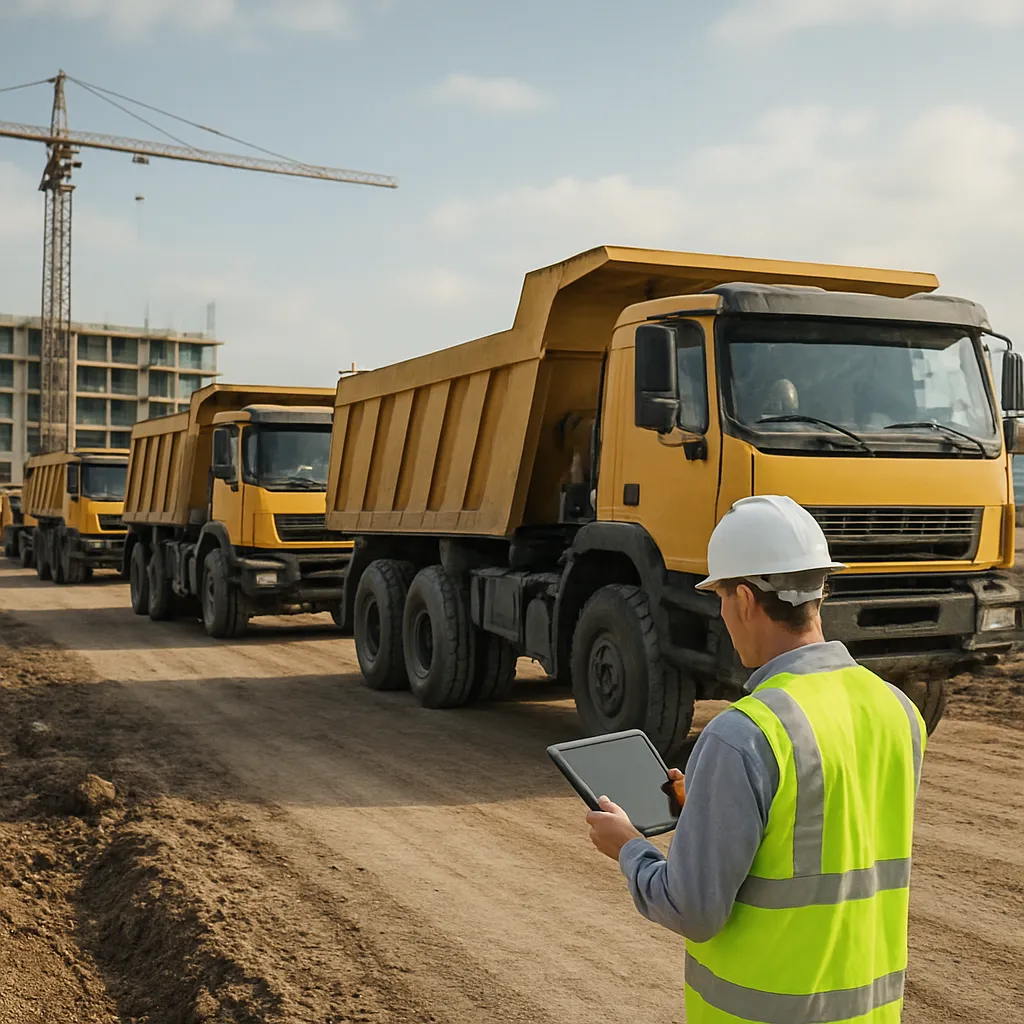 Jak duże firmy budowlane optymalizują pracę floty wywrotek